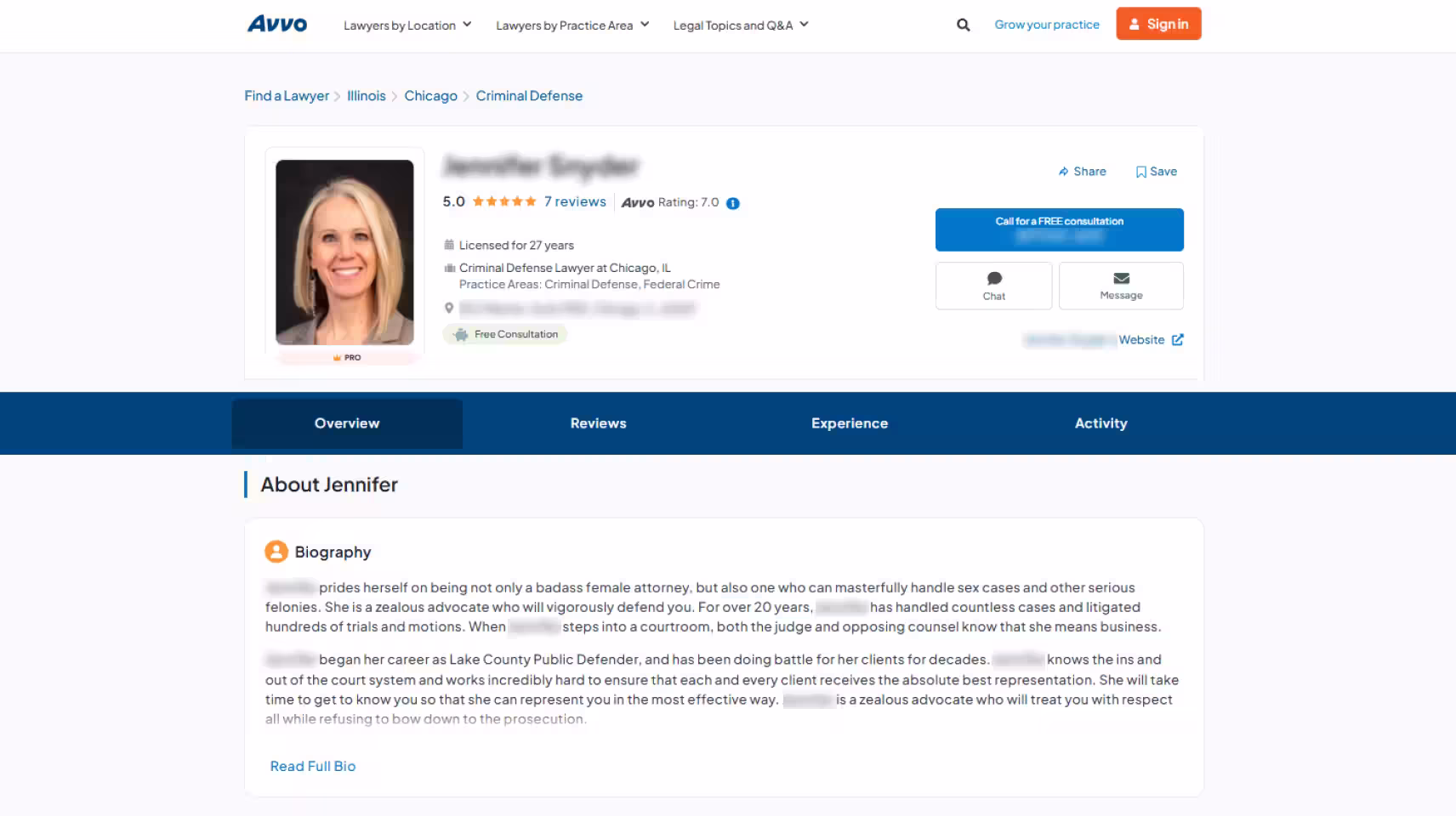 Get listed in legal directories (Avvo)