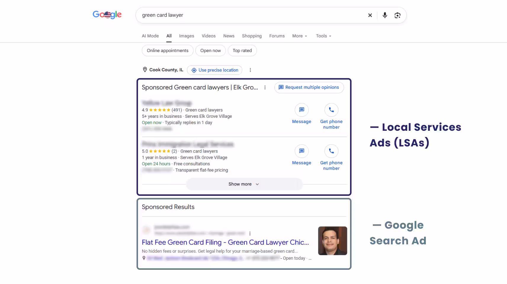 Local Services Ads and Google Search Ad
