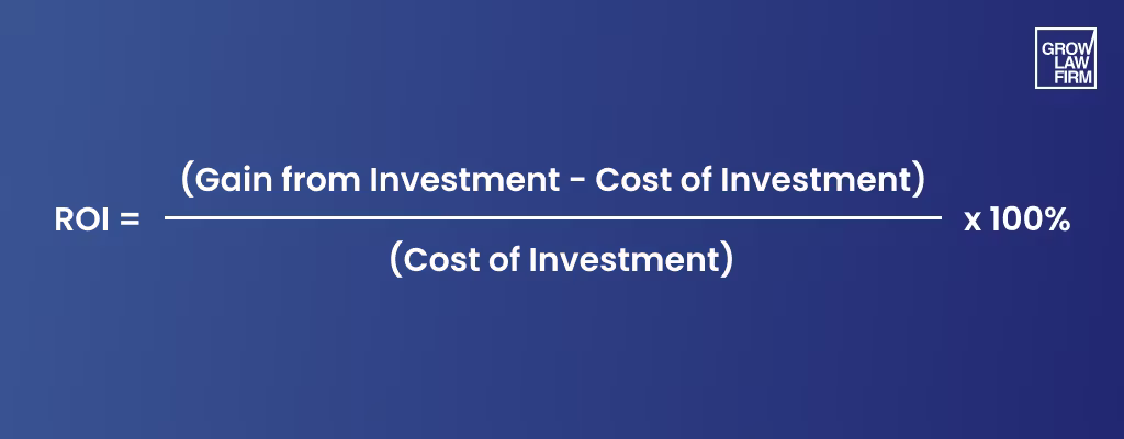 law firm marketing roi formula