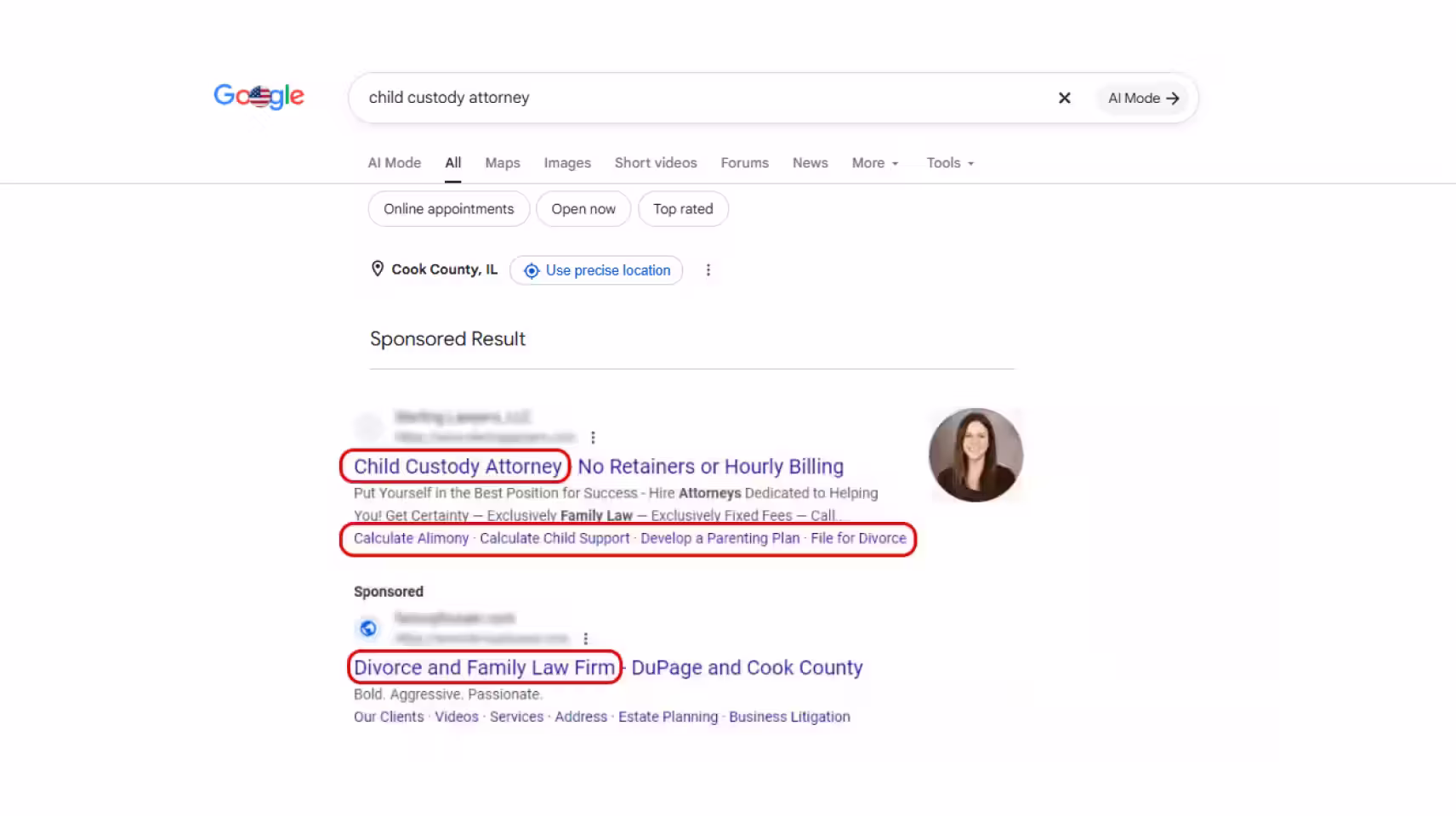 Add useful assets Google Ads for Lawyers.