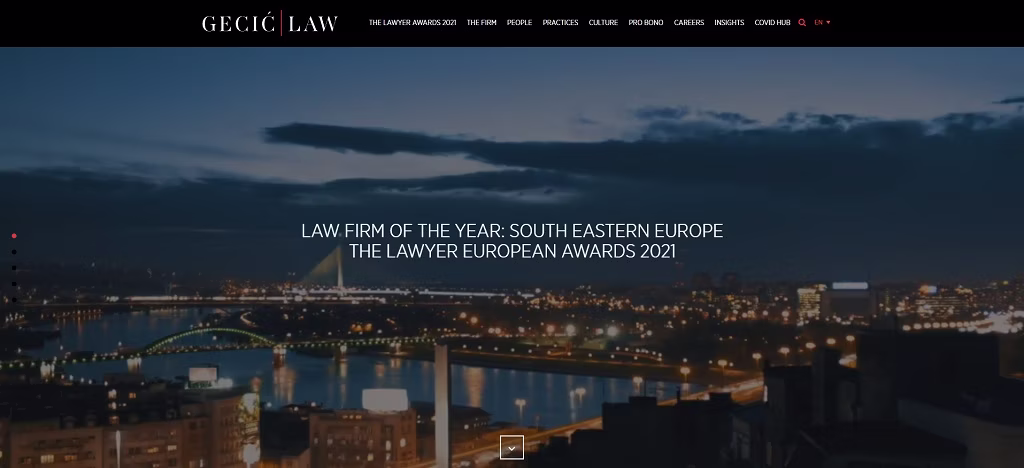 Gecic Law best law firm websites