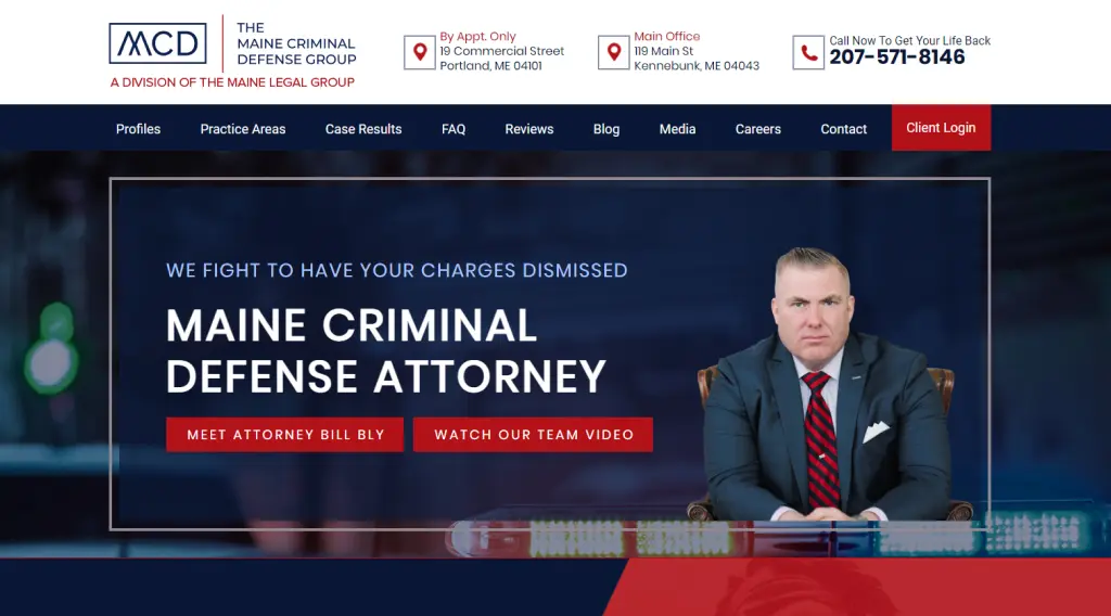Maine Criminal Defense Group website image