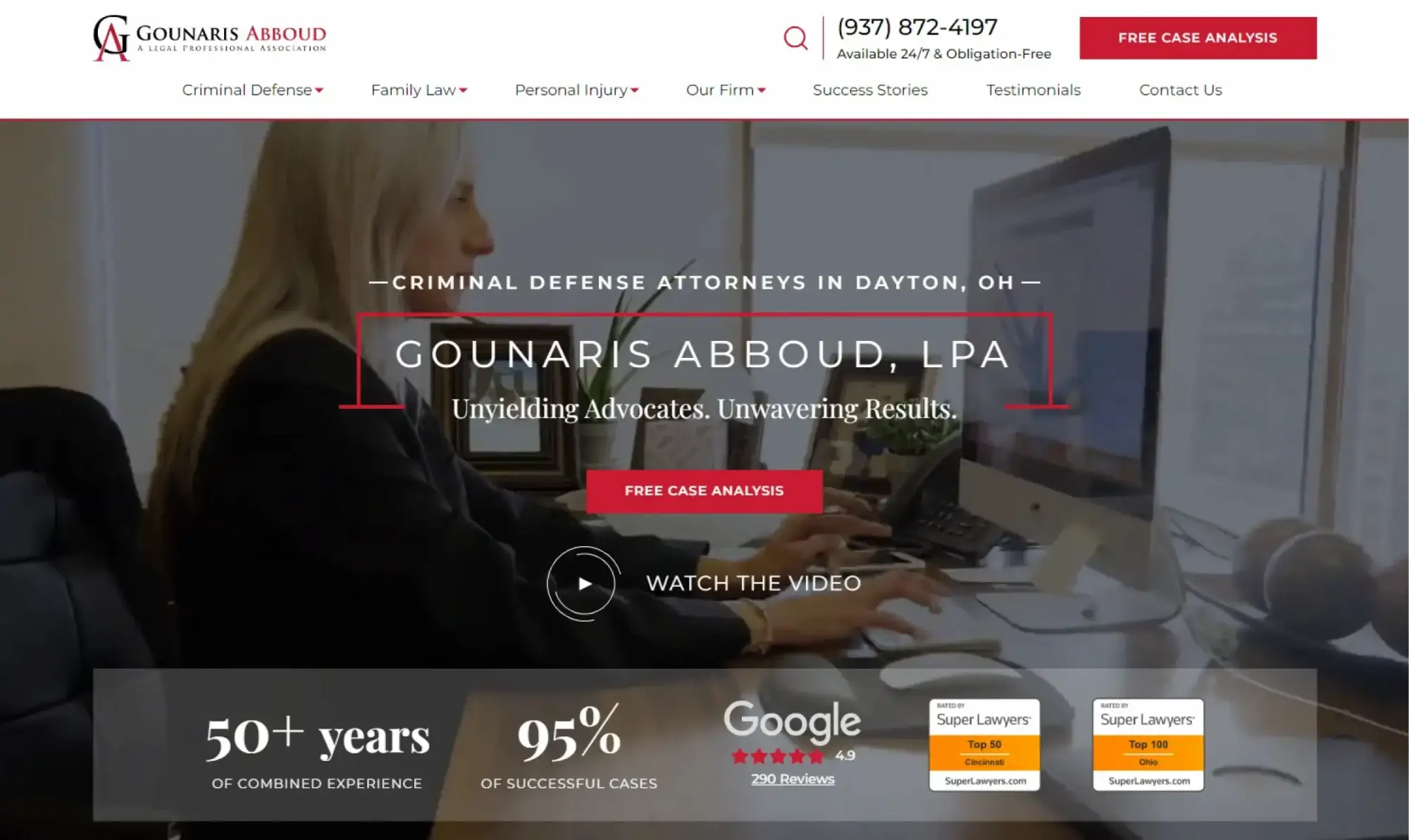 Website image after