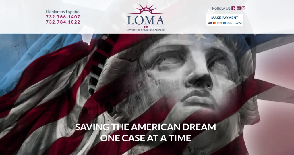 Law Office of Michele Alcalde immigration website