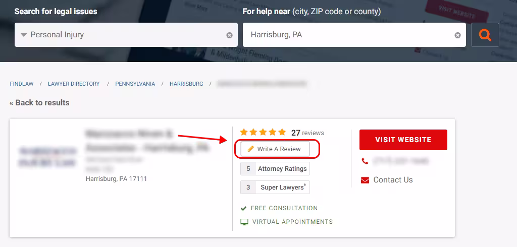 Acquiring FindLaw Client Reviews for Your Law Firm