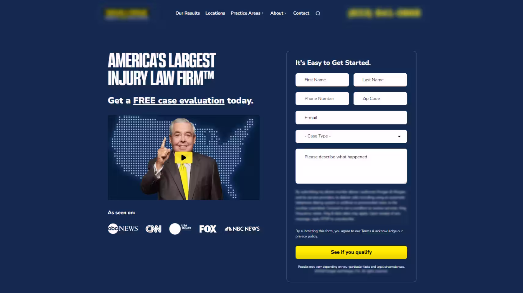 Landing Page for Lead Capture for Lawyers