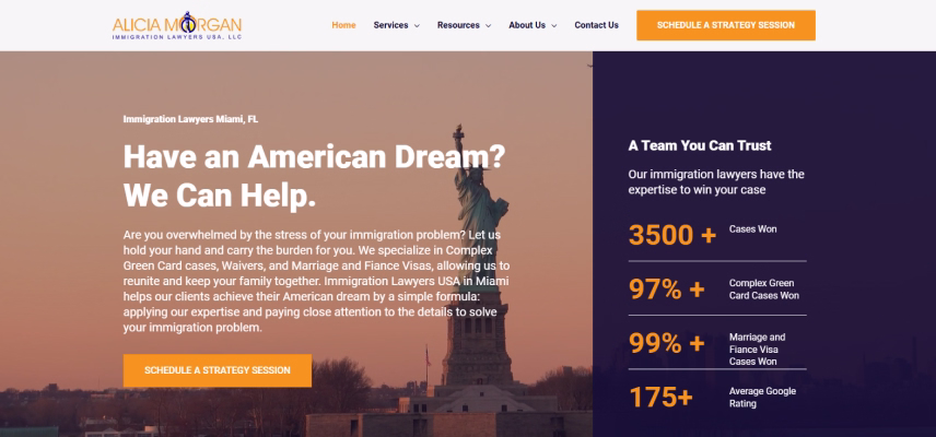 Immigration Lawyers USA website
