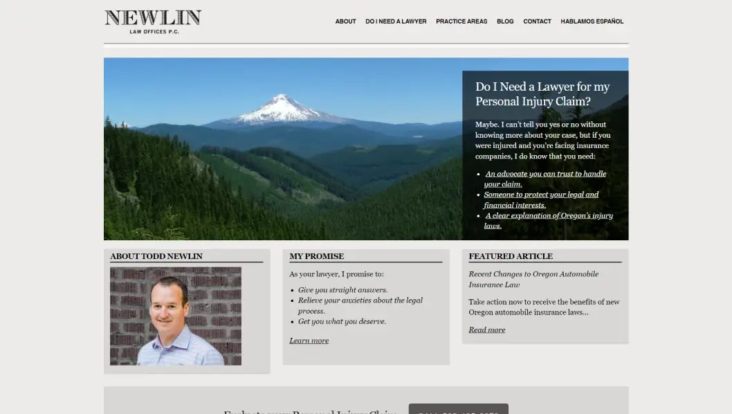 Website image before