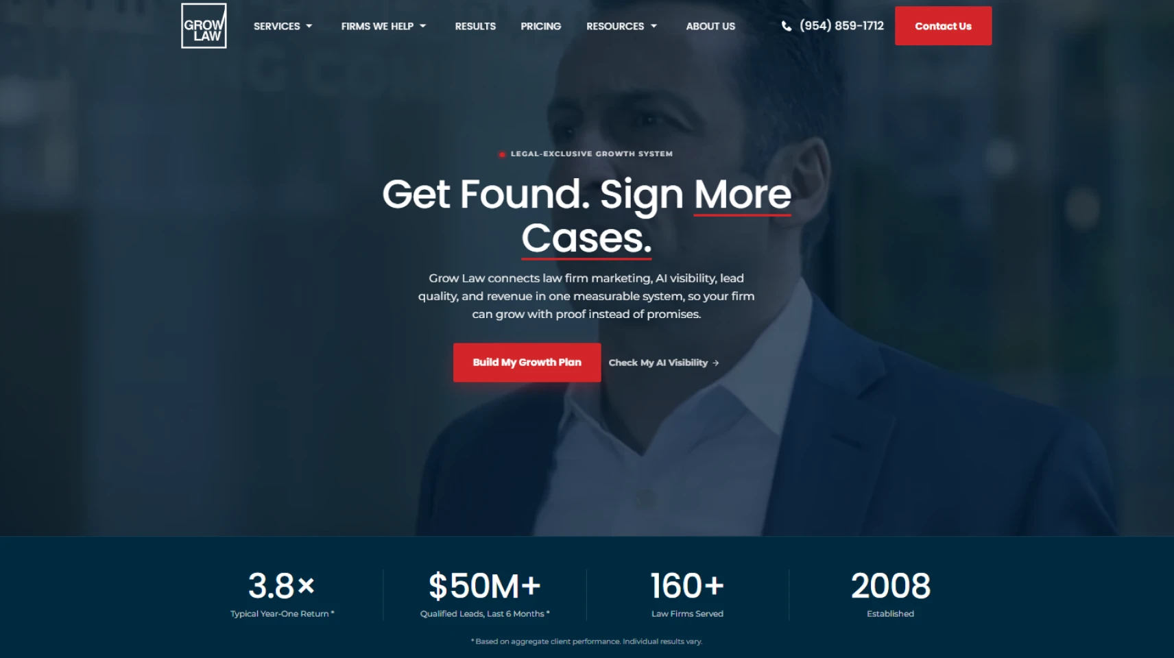 Grow Law homepage