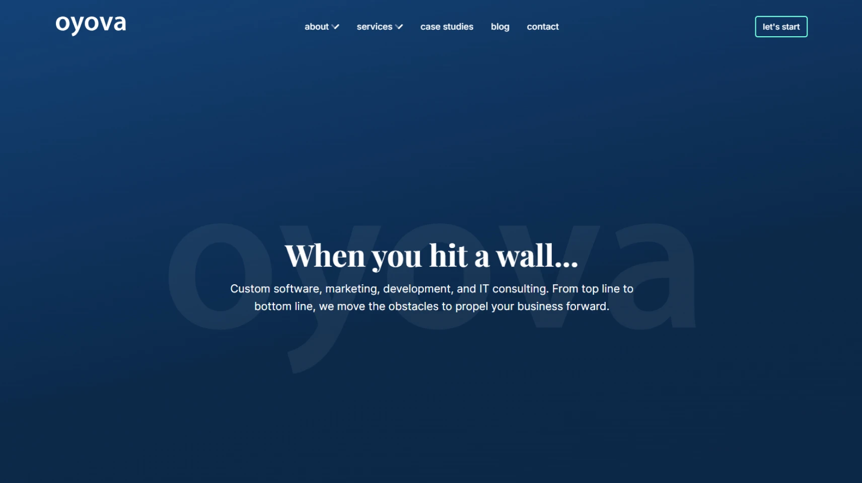 Oyova homepage