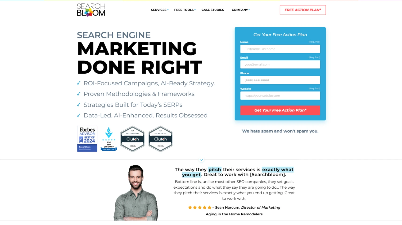 Searchbloom homepage
