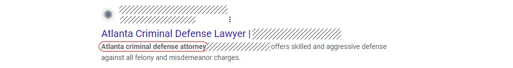 Meta title and meta description from google